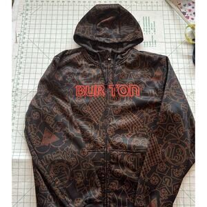 Burton 13 Graphic Embroidered Fleece Lined Hooded‎ Jacket iPod Controls Incl!